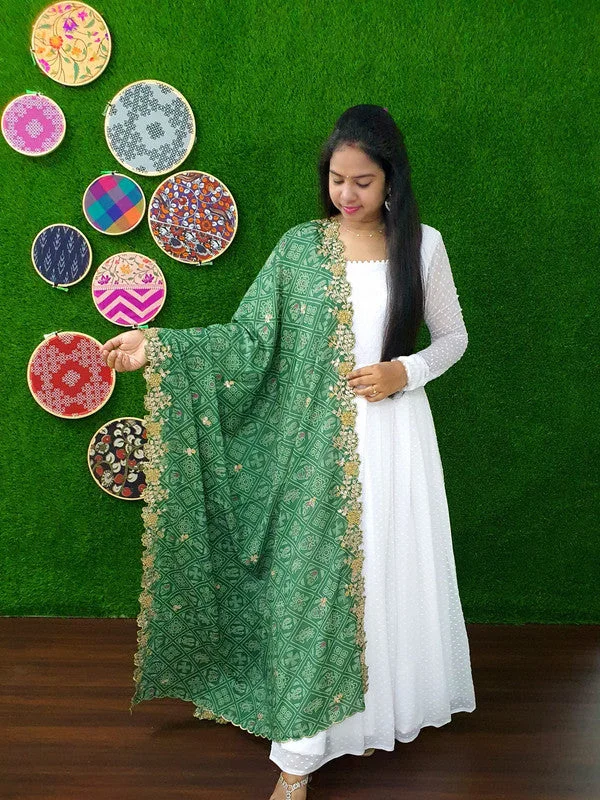 Jyoti Fashion Women's White Georgette Butti work Partywear Anarkali Dress with Dupatta Tunics Handmade artisanal Jyoti Fashion Women's White Georgette Butti work Partywear Anarkali Dress with Dupatta Tunics Handmade artisanal