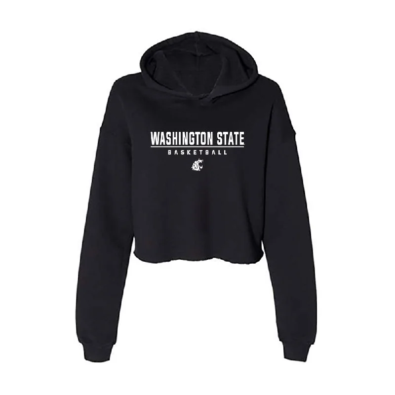 WSU - NCAA Women's Basketball : Candace Kpetikou - Women's Crop Fleece Hoodie Hoodie with Pocket Utility Practical WSU - NCAA Women's Basketball : Candace Kpetikou - Women's Crop Fleece Hoodie Hoodie with Pocket Utility Practical