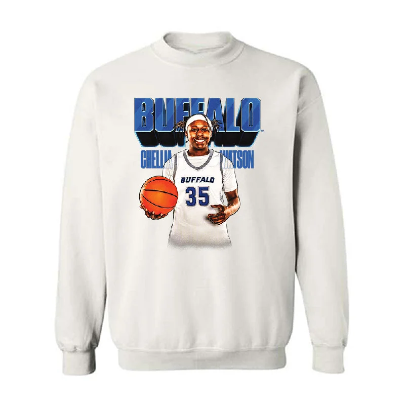 Buffalo - NCAA Women's Basketball : Chellia Watson - SLAM Magazine Style Team Player Collage Crewneck Sweatshirt Hoodie with Patch Decorative Personalized Buffalo - NCAA Women's Basketball : Chellia Watson - SLAM Magazine Style Team Player Collage Crewneck Sweatshirt Hoodie with Patch Decorative Personalized