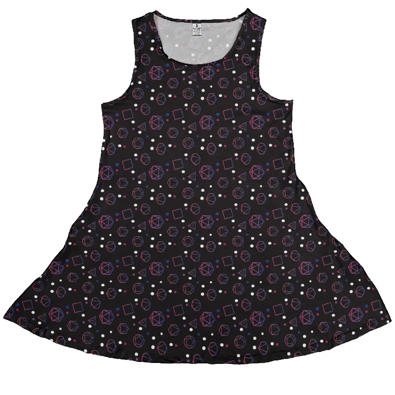 Bisexual Pride Flag Dnd Dice Dress Tunics Vintage classic