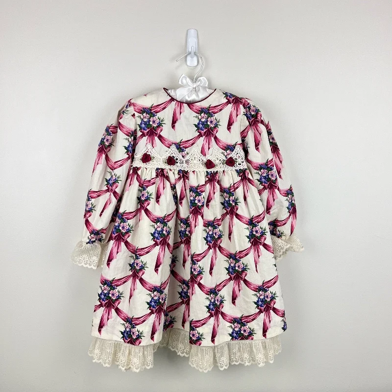 Vintage Peaches 'N Cream Floral Dress 4T Tunics Short Trendy