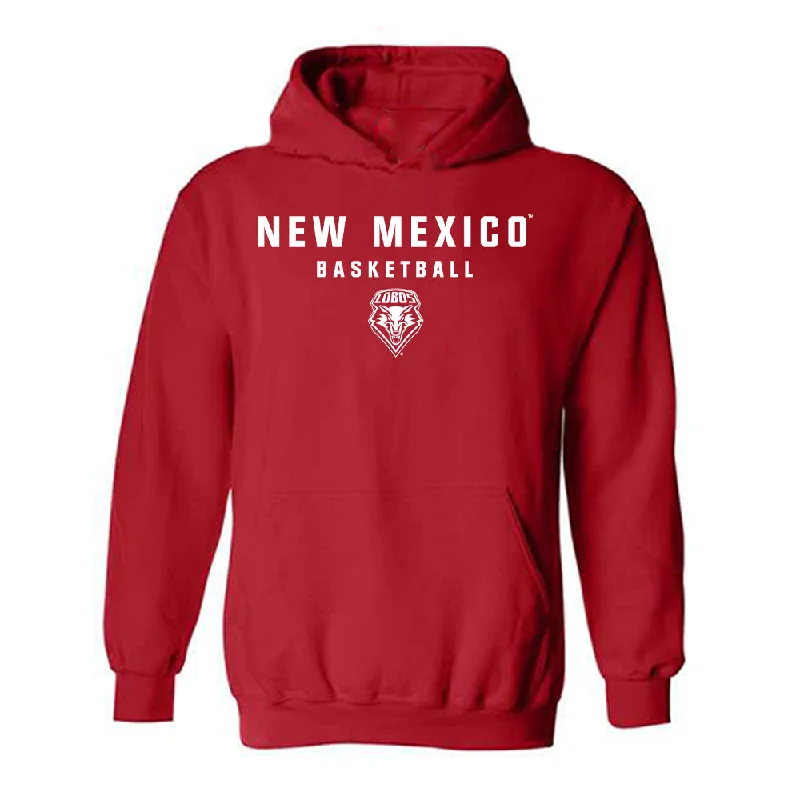 New Mexico - NCAA Women's Basketball : Destinee Hooks - Classic Shersey Hooded Sweatshirt Hoodie with Frayed Bohemian Relaxed