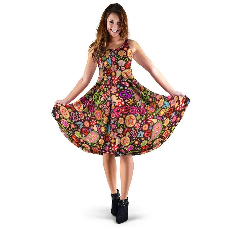Trippy Hippie Dress Tunics Cozy comfortable