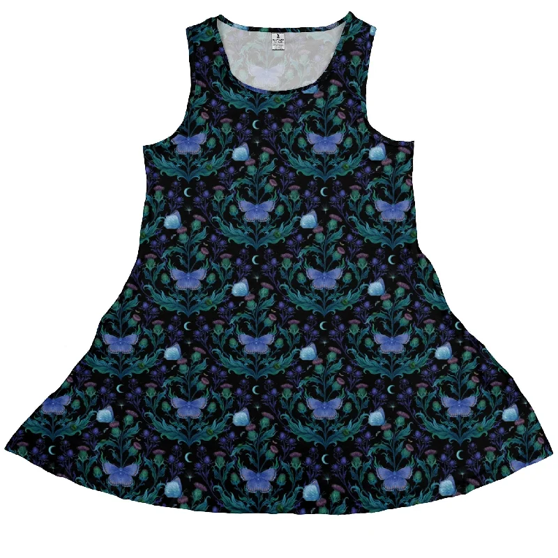 Episodic Thistle Moths Purple Dress Tunics Gym athletic