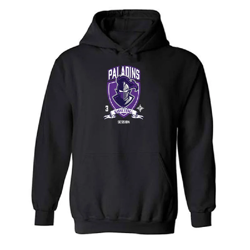 Furman - NCAA Women's Basketball : Jada Session - Classic Fashion Shersey Hooded Sweatshirt Hoodie with Distressed Vintage Worn Furman - NCAA Women's Basketball : Jada Session - Classic Fashion Shersey Hooded Sweatshirt Hoodie with Distressed Vintage Worn