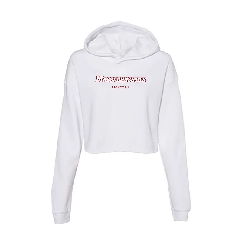 UMass - NCAA Women's Basketball : Momo LaClair - Women's Crop Fleece Hoodie Hoodie with Button Placket Classic Preppy UMass - NCAA Women's Basketball : Momo LaClair - Women's Crop Fleece Hoodie Hoodie with Button Placket Classic Preppy