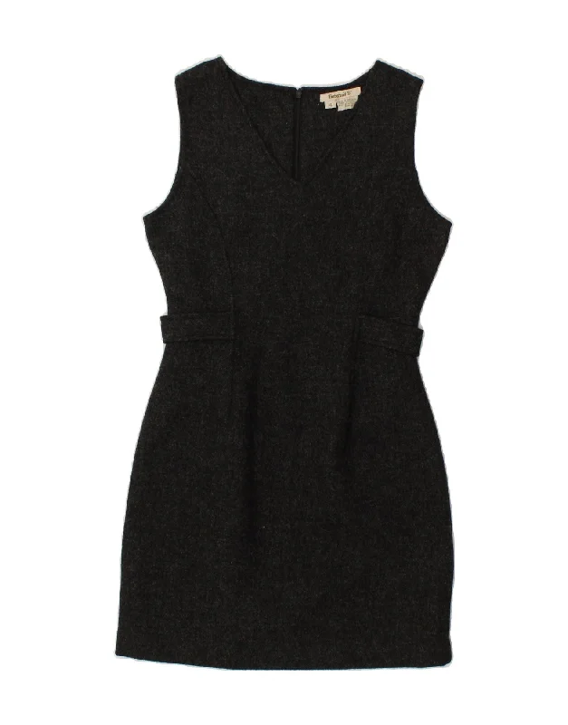 TIMBERLAND Womens Sleeveless Sheath Dress US 4 Small Grey Wool Tunics Wedding white