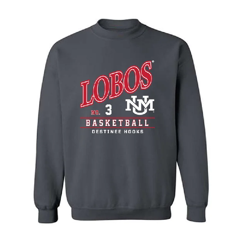 New Mexico - NCAA Women's Basketball : Destinee Hooks - Crewneck Sweatshirt Hoodie with Earth Tones Natural Calm