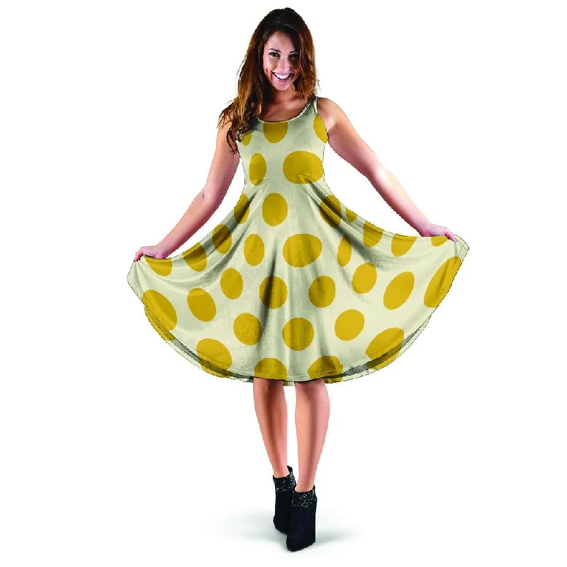 Yellow White Polka Dot Dress Tunics Review highly