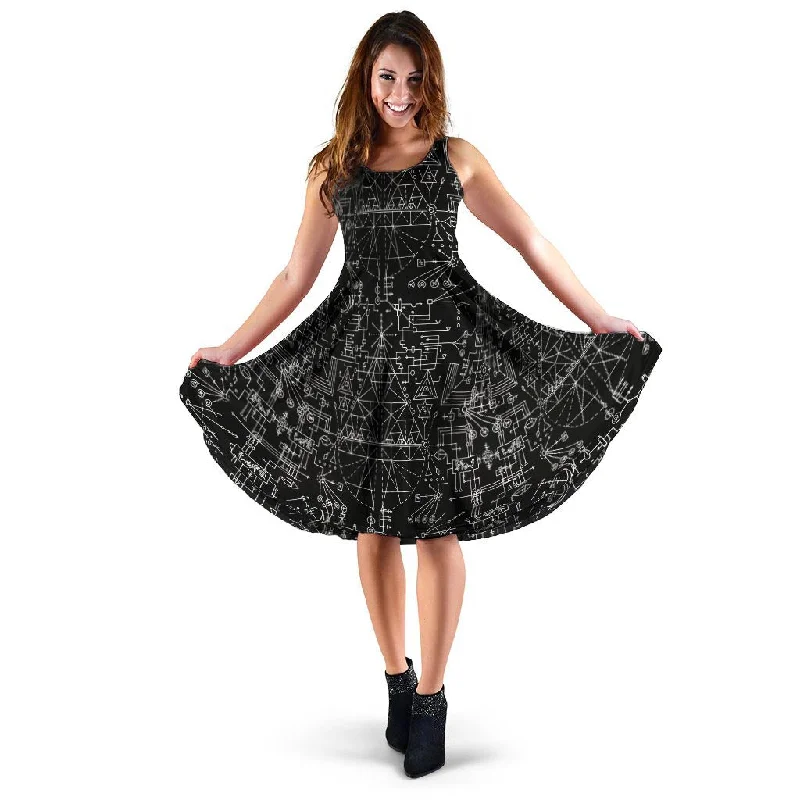 Witch Symbol Gothic Dress Tunics Ceremony elegant