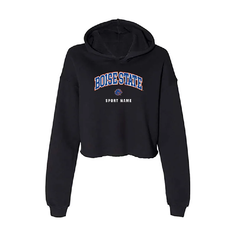 Boise State - NCAA Women's Basketball : Teryn Gardner - Women's Crop Fleece Hoodie Hoodie with Hem Elastic Stretchable Comfortable Boise State - NCAA Women's Basketball : Teryn Gardner - Women's Crop Fleece Hoodie Hoodie with Hem Elastic Stretchable Comfortable