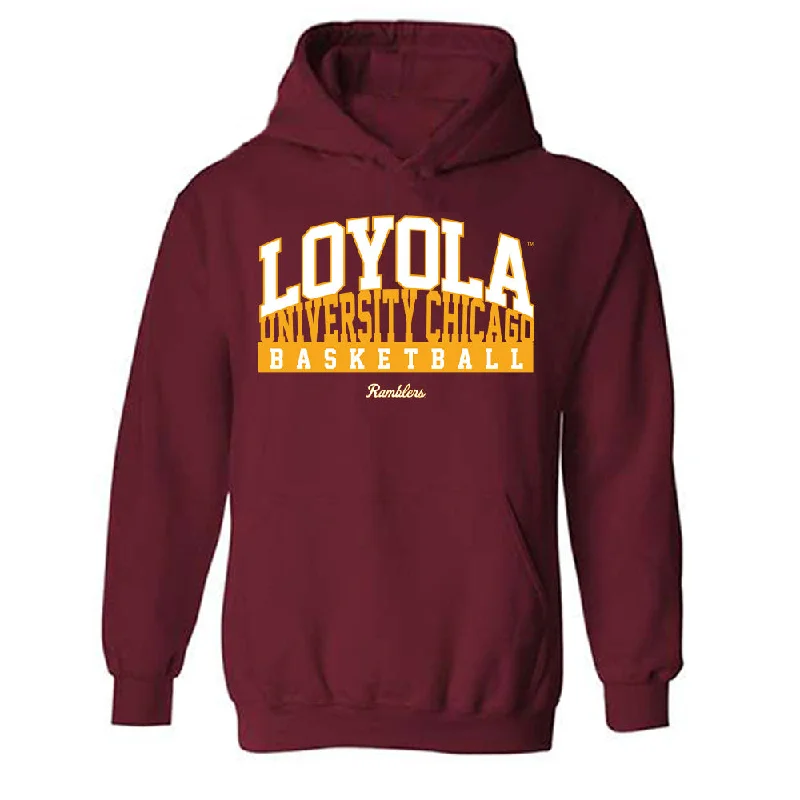 Loyola - NCAA Women's Basketball : Audrey Deptula - Classic Shersey Hooded Sweatshirt Hoodie with Color Block Contrast Stylish Loyola - NCAA Women's Basketball : Audrey Deptula - Classic Shersey Hooded Sweatshirt Hoodie with Color Block Contrast Stylish