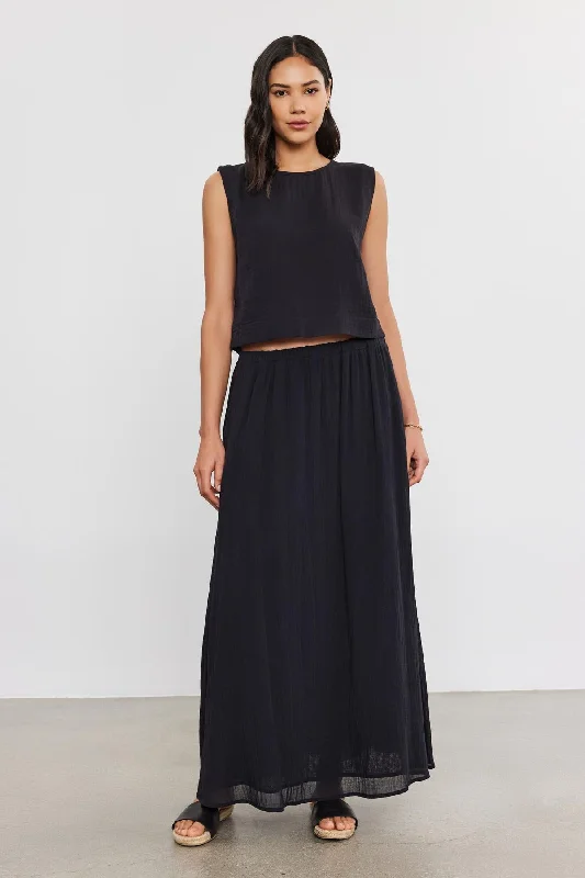 INDY COTTON GAUZE SKIRT modal blend skirt