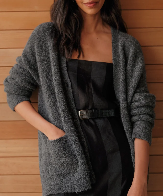 Boucle Cocoon Cardigan Lace Blend Ribbed Blend Corduroy Blend