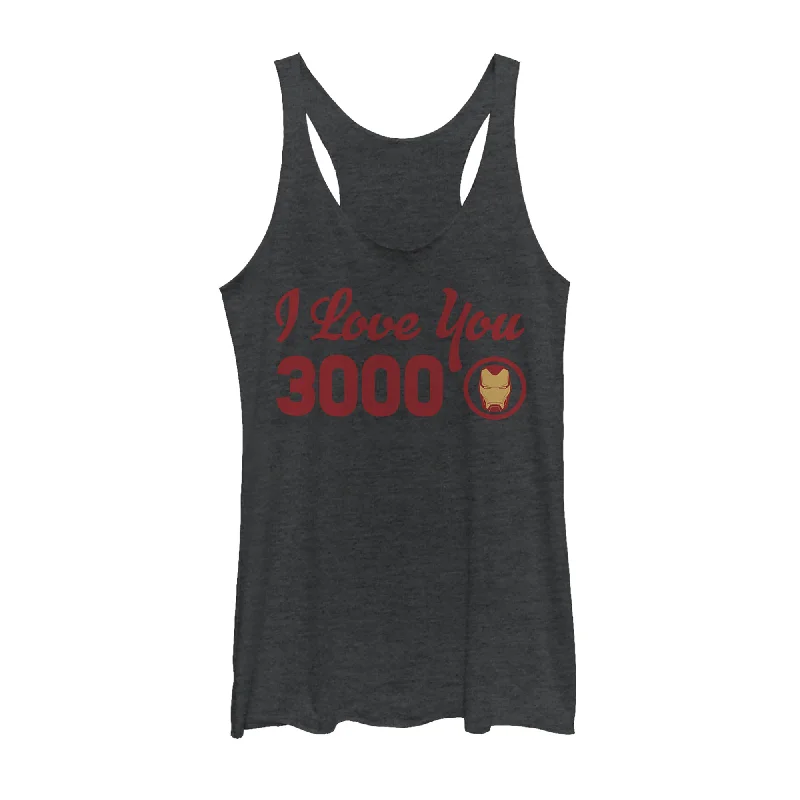 Women's Marvel Iron Man Love 3000 Forever Racerback Tank Top gym tank top