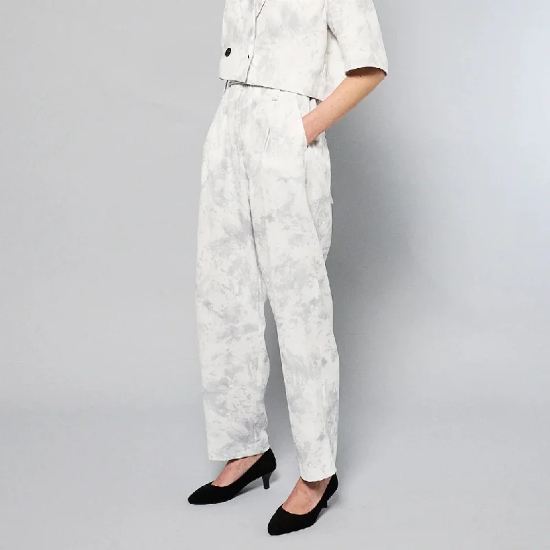 Paperbag Marble Printed Pant Marble Tie Dye Print Pant Comfortable Fleece Pants
