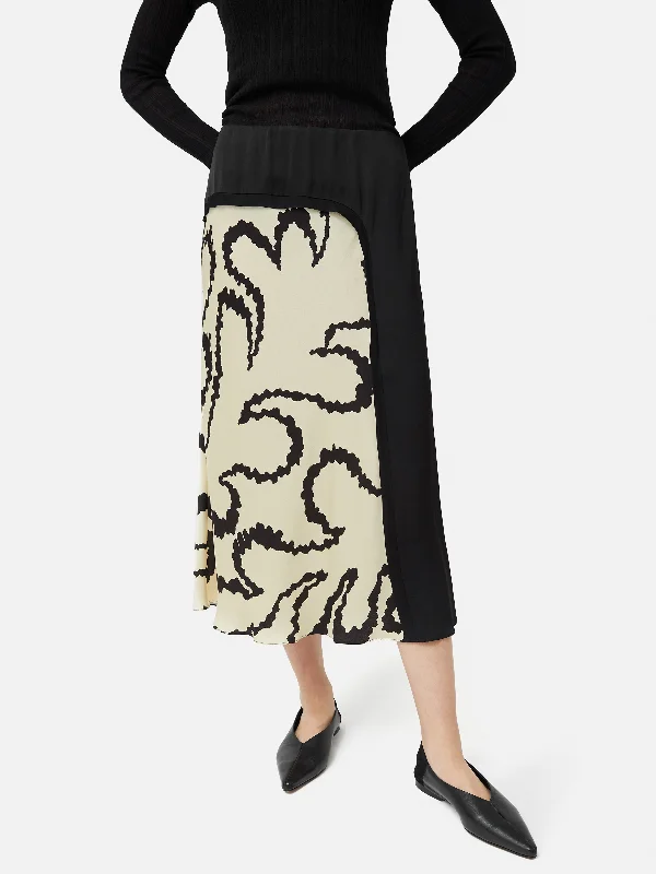 Hydra Coral Midi Skirt | Cream boho skirt vibe
