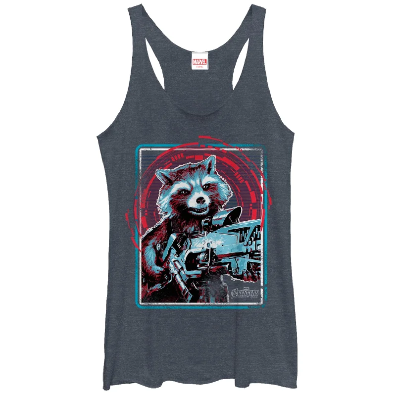 Women's Marvel Avengers: Infinity War Rocket Frame Racerback Tank Top sheer tank top
