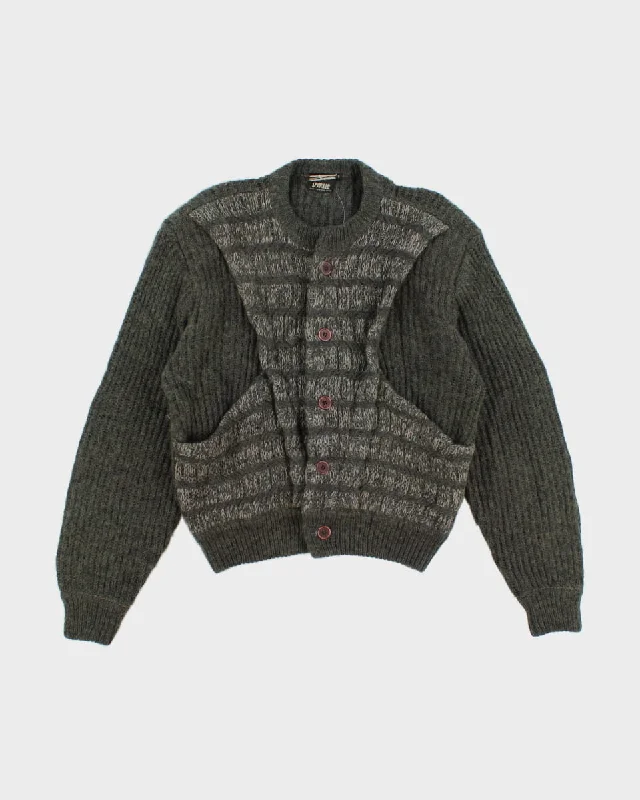 Vintage Green Cardigan - L Collared Crew Neck Turtle Neck