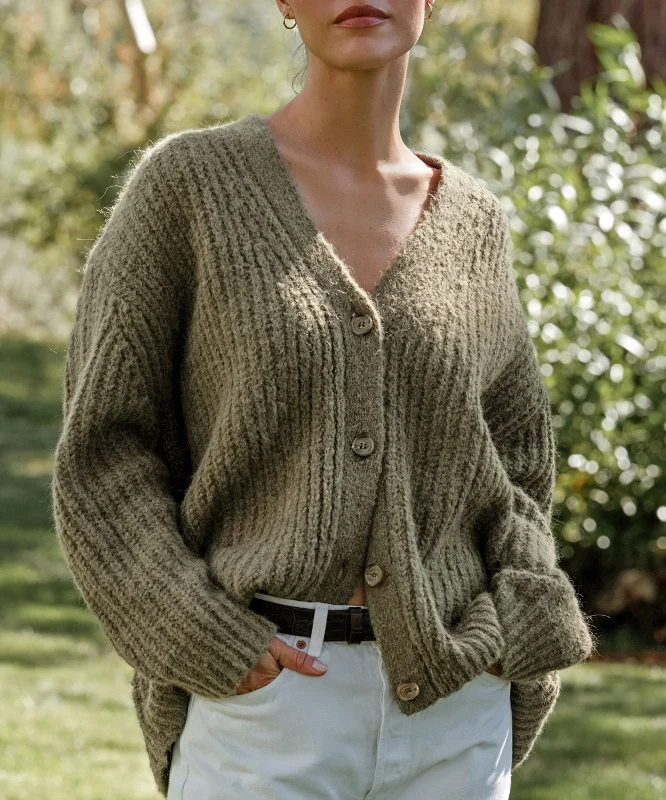 Cocoon Cardigan Denim Fabric Leather Fabric Suede Fabric