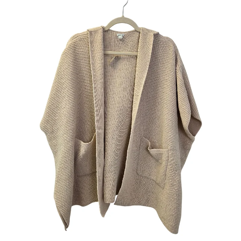 NWT Aerie Hooded Ribbed Open Poncho-Like Cardigan Sweater Size XS/S/M Satin Blend Silk Blend Wool Blend