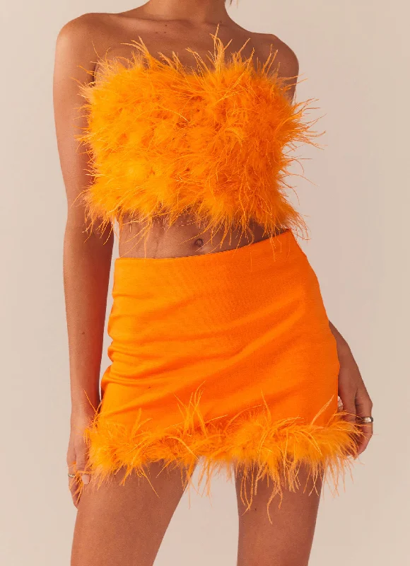 Lucia In Love Skirt - Tangerine tiered skirt playful