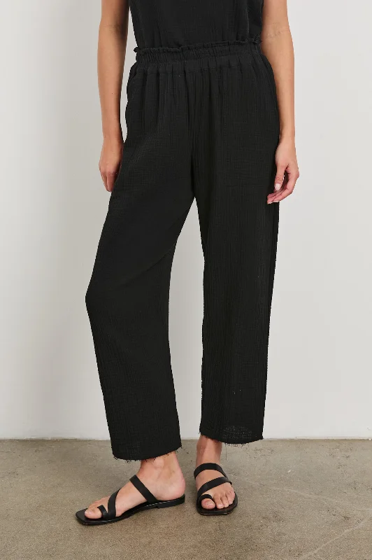 LEON CROP PANT - BLACK Soft Stretch Pants