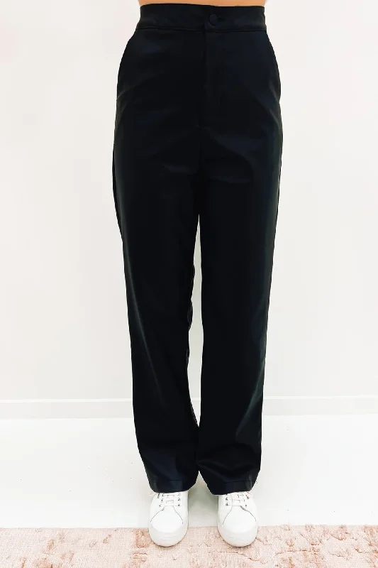 Brooklyn Pant Black Relaxed Fit Trousers