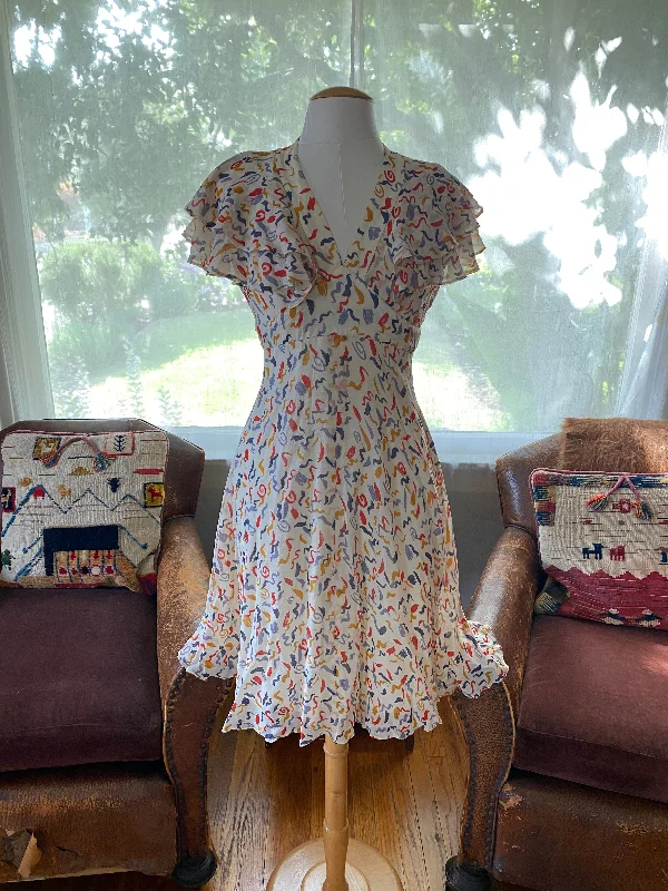 Vintage Ossie Clark for Radley Crepe Silk Party Dress Tunics Trendy modern