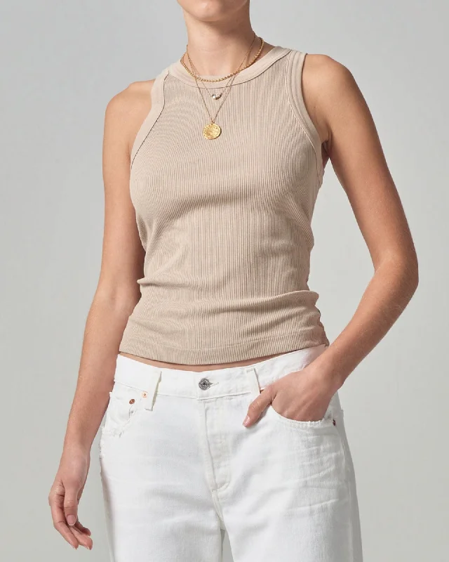 Isabel Rib Tank v-neck tank top