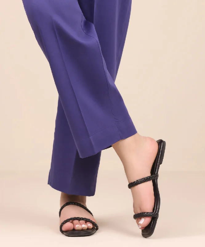 Cotton Satin Straight Pants Casual Lounge Pants