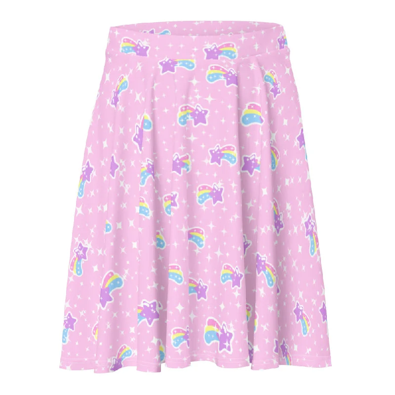 Bubblegum Bunny Shooting Stars Skater Skirt wool skirt sturdy