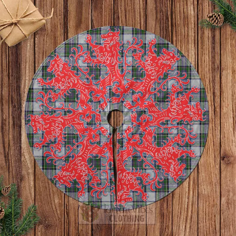 Pritchard Tartan Christmas Tree Skirt Lion Rampant Style leather skirt durable