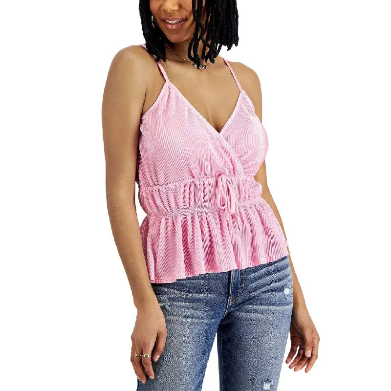 LOVE FIRE - Pleated Sleeveless Tank Top lightweight tank top