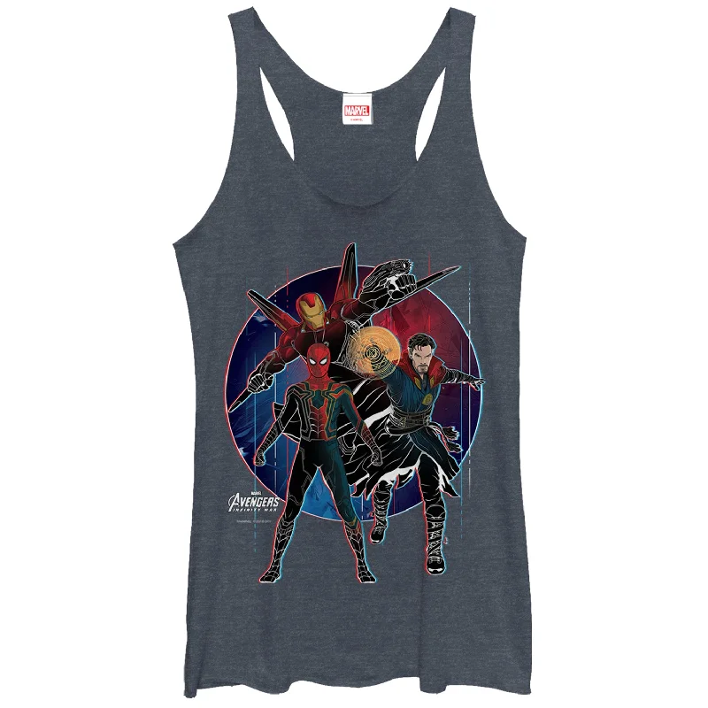 Women's Marvel Avengers: Infinity War Spider-Man Circle Racerback Tank Top rhinestone tank top