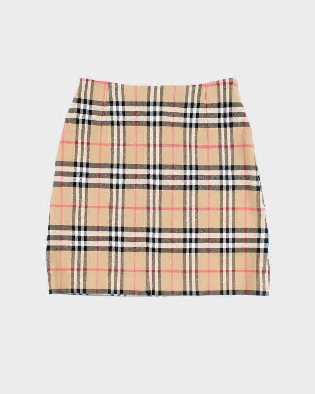 Vintage Y2K Women's Burberry Novacheck Mini Skirt - S corduroy skirt comfortable