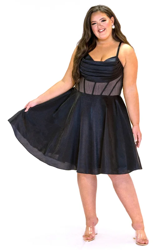 Satin Secret Party Dress Tunics Polka dots