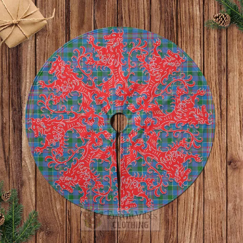 Ralston Tartan Christmas Tree Skirt Lion Rampant Style wool skirt thick