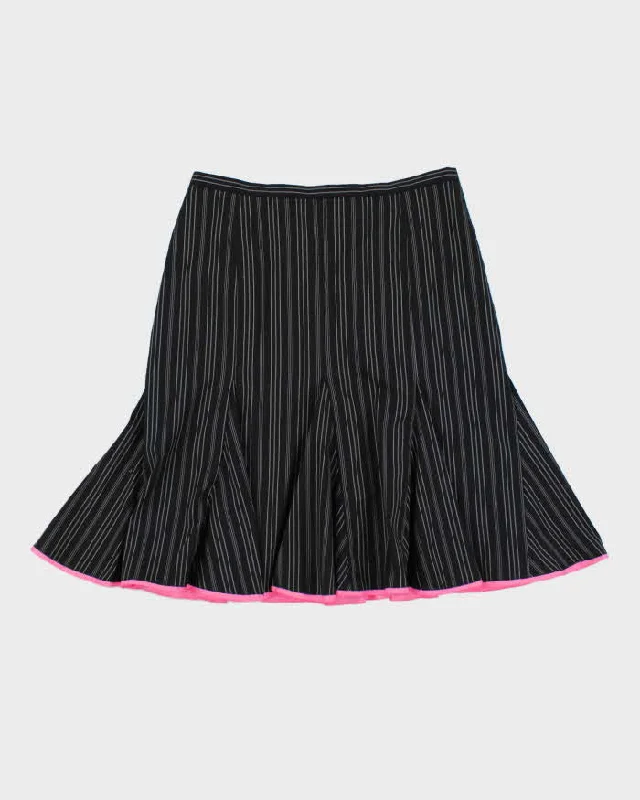 Y2k 00s Gloria Gaudette Pin Stripe Skirt - S wool skirt thick