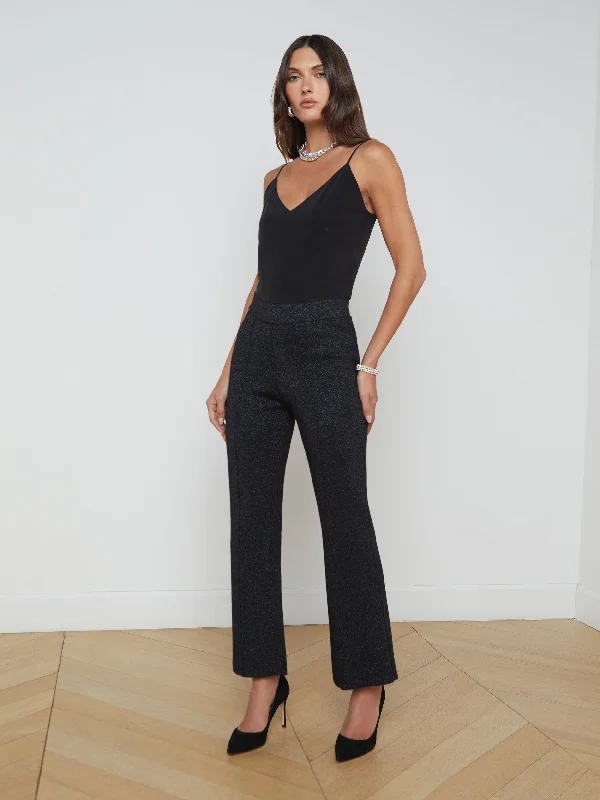 Ren Cropped Flare Knit Pant Trendy Printed Pants