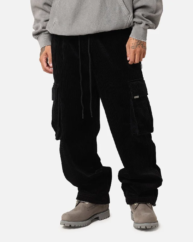 Carre Cord Superior Corduory Jogger Pants Black Comfortable Jogging Pants