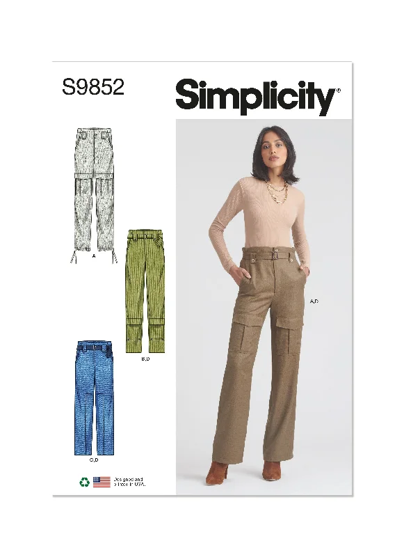 Simplicity Pattern S9852 Misses' Skirt Pants Comfortable Denim Leggings
