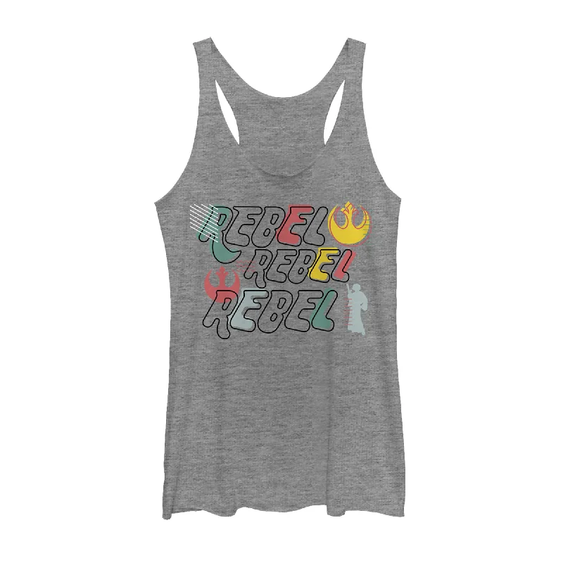 Women's Star Wars Pop '80s Rebel Racerback Tank Top gym tank top