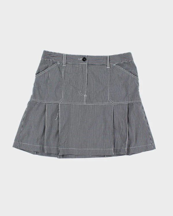 Y2k 00s Daily Sport Gingham Skirt - M linen skirt breathable