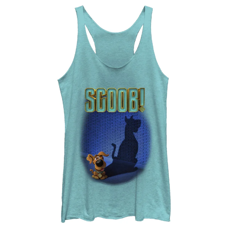 Women's Scooby Doo Dog Shadow Racerback Tank Top fitted tank top