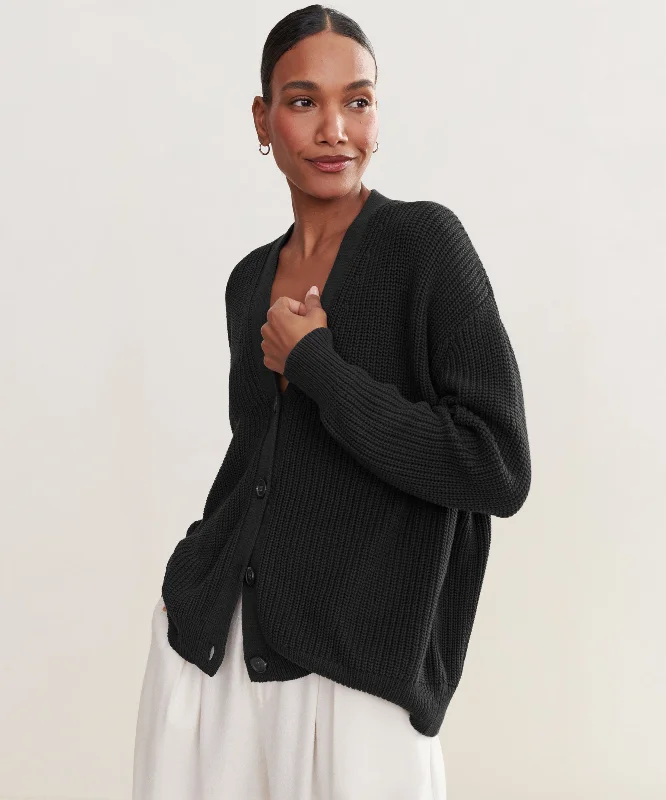 Cotton Cocoon Cardigan Thin Thick Dense