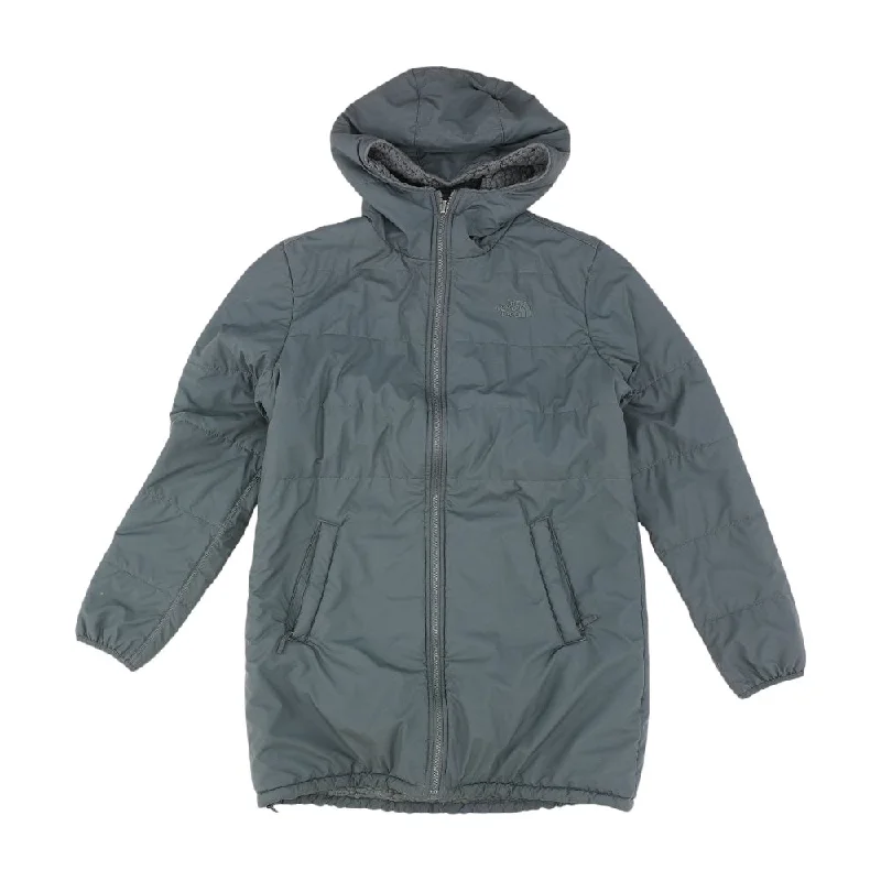 Charcoal Solid Puffer Jacket Fleece Jacket Down Jacket Feather Jacket