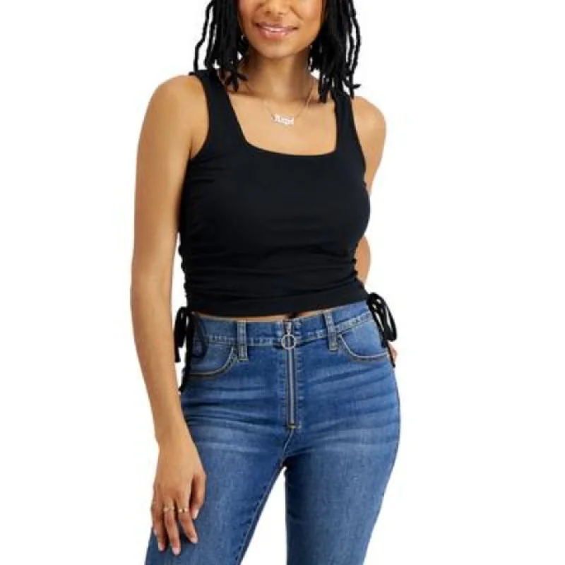 HOOKED UP - Side-Ruched Tank Top modal blend tank