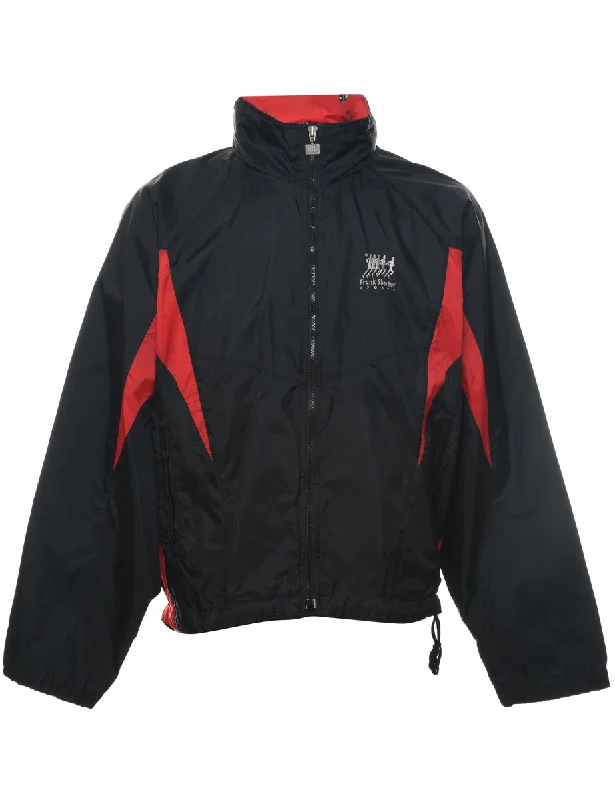Black Nylon Jacket - L Wool Fabric Cashmere Fabric Tweed Fabric