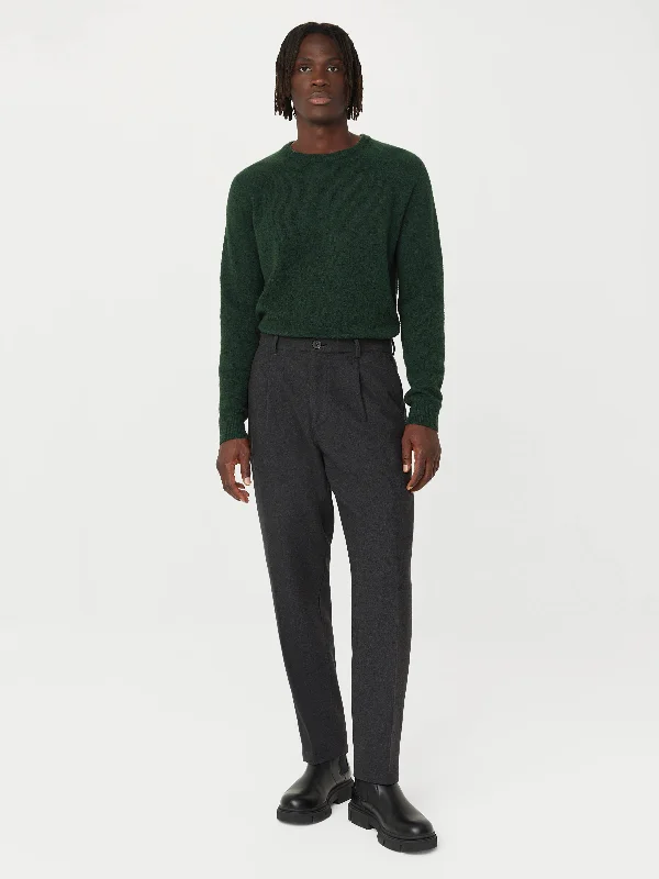 The Jamie Wool Pleated Pant in Storm Grey Slim Fit Casual Pants